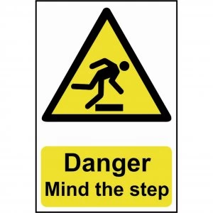 Scan Danger Mind The Step Sign 200mm 300mm Standard