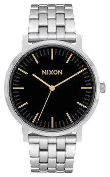 Nixon Porter Black / Gold Stainless Steel Bracelet Watch
