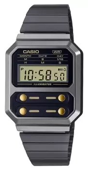 Casio A100WEgg-1A2EF Collection Grey Plated Stainless Steel Watch