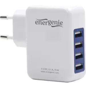 Energenie Uni-4-fach EG-U4AC-02 USB charger Mains socket Max. output current 3100 mA 4 x USB