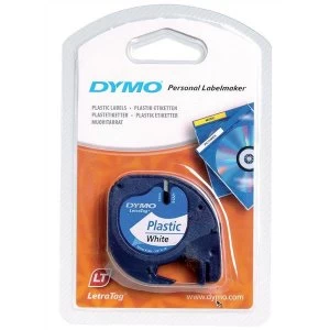 Dymo 91201 Black on White Label Tape 12mm x 4m