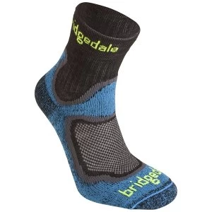 Bridgedale Mens Cool Fusion Run Speed Trail Socks Blue Large UK Size 9 11.5