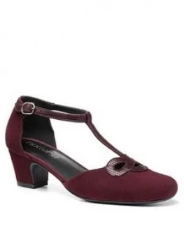Hotter Darcy Heeled Shoes, Wine, Size 5, Women