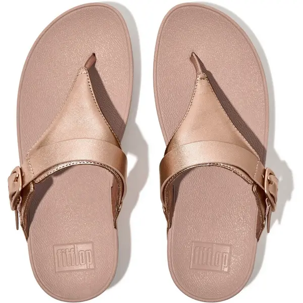 Fitflop Womens Lulu Adjustable Toe Post Sandals UK Size 7 (EU 41) Rose Gold FIT086-ROSGLD-7