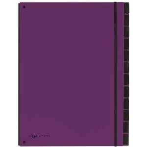 Pagna A4 12 Compartment Master Organiser Purple Pack of 8 2412912