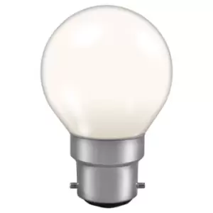 Crompton Lamps 15W Golfball B22 Dimmable Colourglazed IP65 White