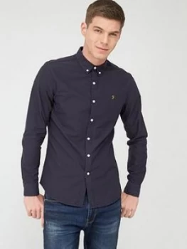 Farah Brewer Oxford Shirt - Navy, Size 2XL, Men