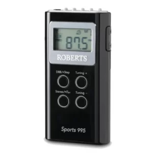 Roberts SPORTS 995 2 Band PLL Synthesised Stereo Radio in Black MW FM