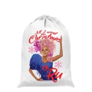 Grindstore All I Want For Christmas Is Ru Santa Sack (One Size) (White)