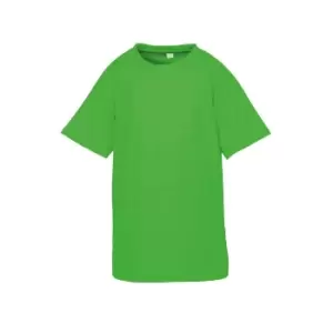 Spiro Chidlrens/Kids Impact Performance Aircool T-Shirt (9-10 Years) (Flo Green)