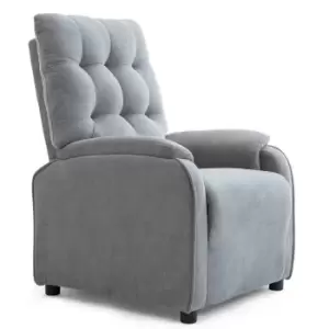 Charlbury Pushback Fabric Recliner Chair - Dove Grey