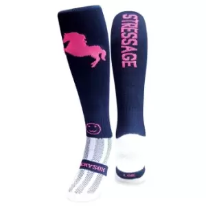 Wacky Sox Sox Equestrian Stressage Socks Childrens - Blue