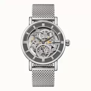 Mens Ingersoll I00405B The Herald Automatic Mesh Strap Wristwatch Colour - Silver