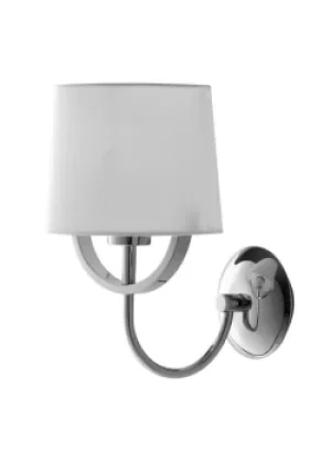 Astoria Wall Lamp With Shade, Chrome, White, E27