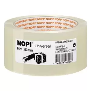 Nopi 57952 Packaging tape Transparent (L x W) 66 m x 50 mm