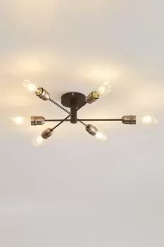 5 Light Ceiling Spotlight, Dimmable, E27/ES Bulb Cap