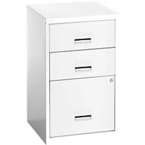 Pierre Henry 3 Drawer Combi Filing Cabinet A4, White