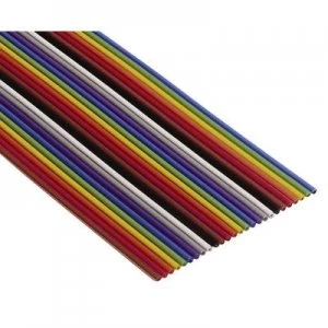 3M 7000058337 Ribbon cable Contact spacing: 1.27mm 16 x 0.08 mm² Multi-coloured Sold per metre