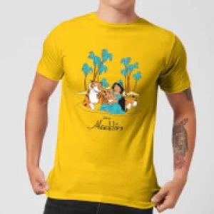 Disney Aladdin Princess Jasmine Mens T-Shirt - Yellow - S