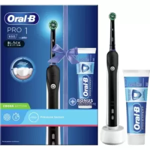 Oral B Pro 650 CrossAction Electric Toothbrush - Black