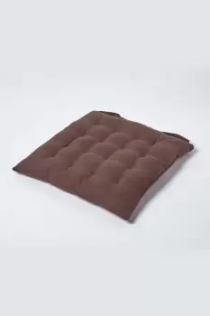 Plain Seat Pad with Button Straps 100% Cotton
