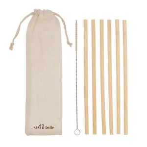 Sass & Belle Bamboo Straws - Set of 6