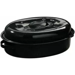 Black Enamel Large Casserole Dish - Premier Housewares