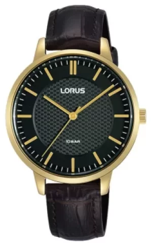 Lorus Womens Quartz Black Dial Brown Leather Strap RG276TX9 Watch