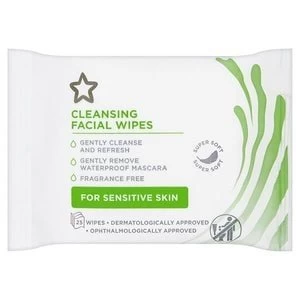 Superdrug Essential Cleansing Wipes - Fragrance Free