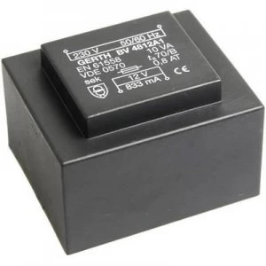 PCB mount transformer 1 x 230 V 1 x 12 V AC 10 VA 833 mA