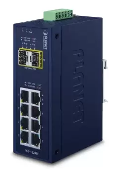 PLANET IGS-1020TF network switch Unmanaged Gigabit Ethernet...