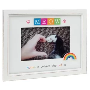 Rainbow Scrabble Frame 6x4 Meow