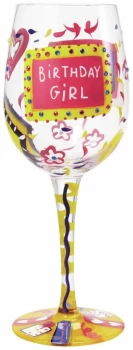 Lolita Birthday Girl Wine Glass.