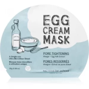 Too Cool For School Egg Cream Mask Sheet Mask To shine and expanded pores 28 g