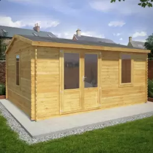 Mercia Elite 5m x 4m Garden Office Log Cabin (34mm) - Double Glazed