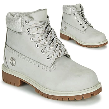 Timberland 6 IN PREMIUM WP BOOT Girls Childrens Mid Boots in Grey - Sizes 12.5 kid,13 kid,1 kid