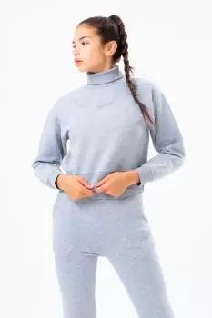 High Neck Crop Sweatshirt