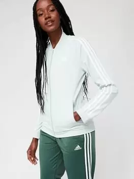 adidas Essentials 3 Stripes Tracksuit - Green, Size XS, Women