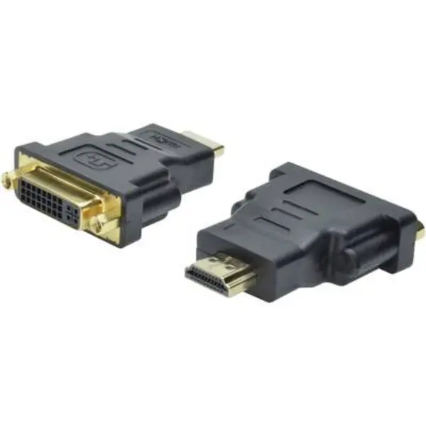 Digitus AK-330505-000-S HDMI / DVI Adapter [1x HDMI plug - 1x DVI socket 29-pin] Black AK-330505-000-S