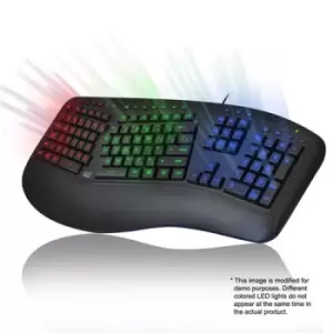 Adesso Tru-Form 150 - 3-Color Illuminated Ergonomic Keyboard