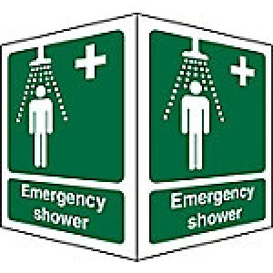 First Aid Sign Shower Plastic 20 x 15 cm