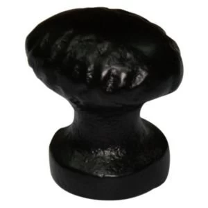 BQ Black Iron effect Oval Furniture knob Pack of 1