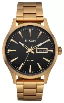 Nixon A1346-510-00 Sentry Solar Stainless Steel All Gold/ Watch