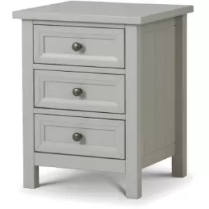 3 Drawer Bedside Table Cabinet Nightstand Dove Grey - Louella