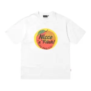 Nicce Peach T Shirt - White