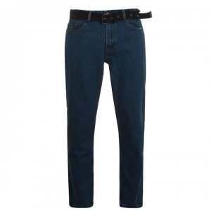 Pierre Cardin Web Belt Mens Jeans - Solid Mid