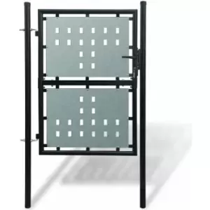 Black Single Door Fence Gate 100 x 250cm Vidaxl Black
