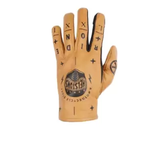 Helstons Kustom Summer Leather Gold Gloves T11