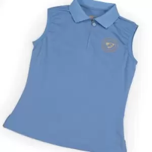Aubrion Girls Harrow Sleeveless Polo Shirt (11-12 Years) (Sky Blue)