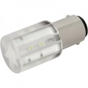 LED bulb BA15d Cold white 24 Vdc 24 V AC 1400 mcd CML